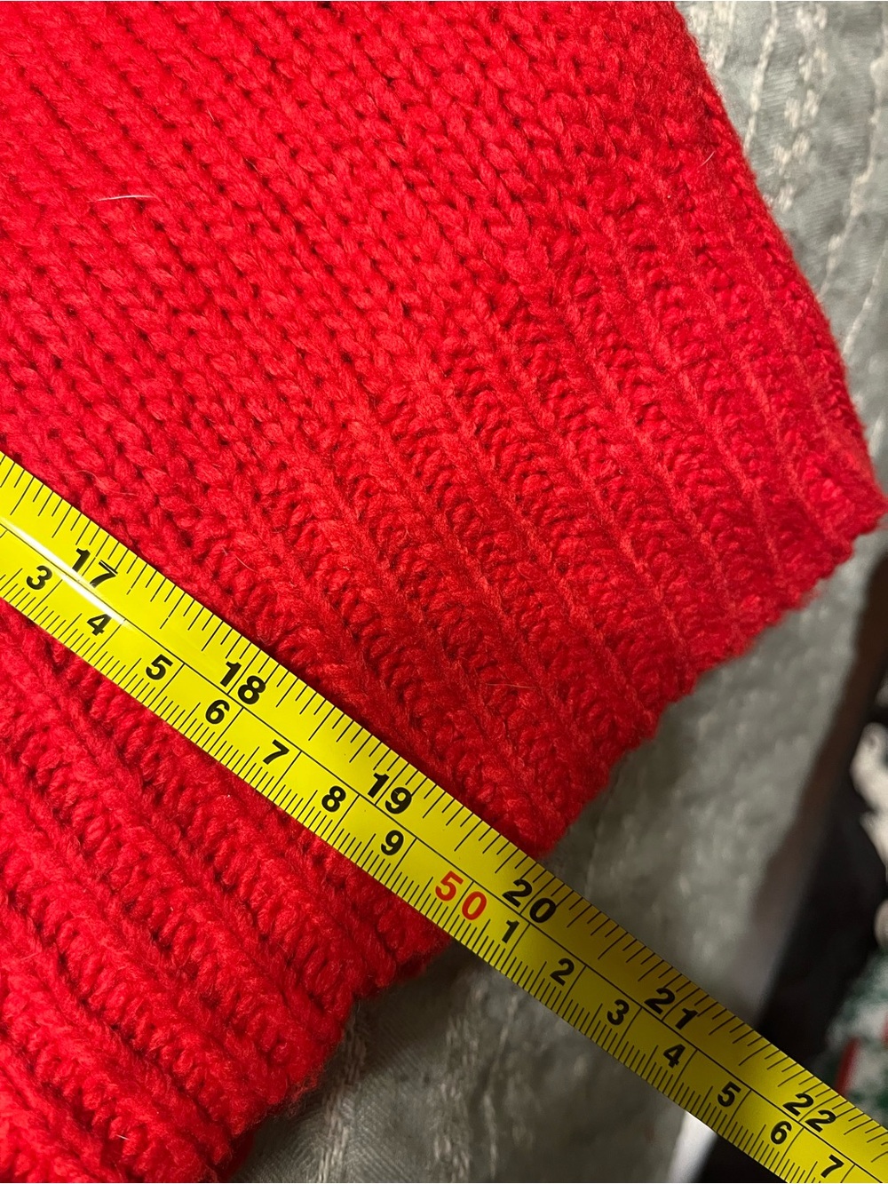 No Boundaries Red V-Neck 'Ho' Holiday Cardigan Sweater - Picture 6 of 6
